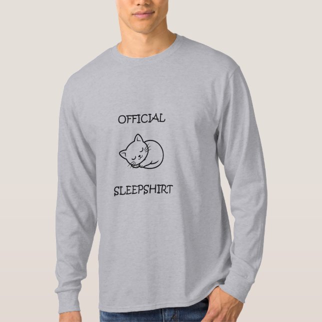 Official Sleepshirt Cat Design - Cat Lover Gift T-Shirt (Vorderseite)