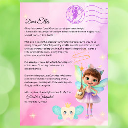 Official Tooth Fairy Magical Letter Printable Einladung
