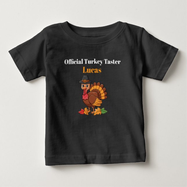 Official Turkey Taster Baby Tee | Thanksgiving (Vorderseite)