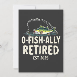 Offishally remüde Est. 2025 Ruhestand Fisher Vater Einladung