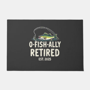 Offishally remüde Est. 2025 Ruhestand Fisher Vater Fußmatte
