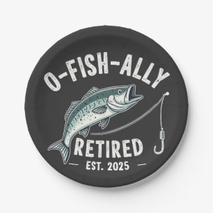 Offishally Ruhestand 2025 Fisher Vater Ruhestand Pappteller