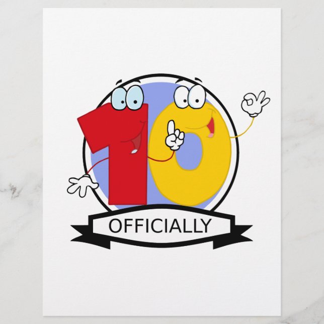 Offiziell 10 Geburtstagsbanner (Vorderseite)