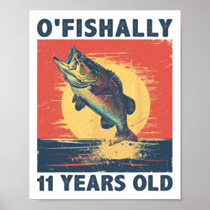 Offiziell 11 Jahre alt 2014 Angeln Fischer 11. Poster