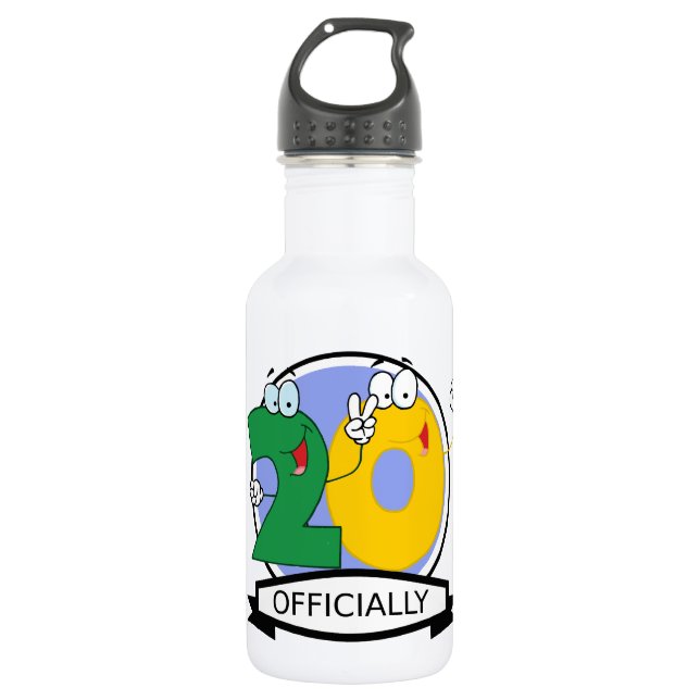 Offiziell 20 Geburtstagsbanner Trinkflasche (Vorderseite)