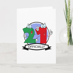 Offiziell 21 Geburtstagsbanner Karte