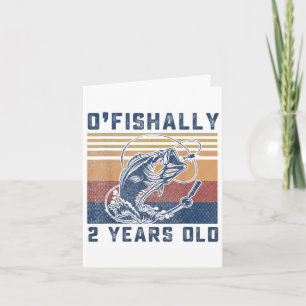Offiziell 2 Jahre altes Shirt 2. Geburtstag Angeln Karte