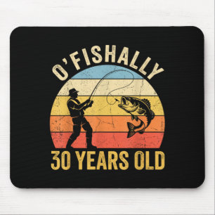 Offiziell 30 Jahre alt 30. Geburtstag Angeln Mousepad