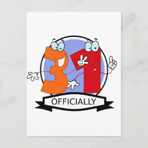 Offiziell 31 Geburtstagsbanner Postkarte