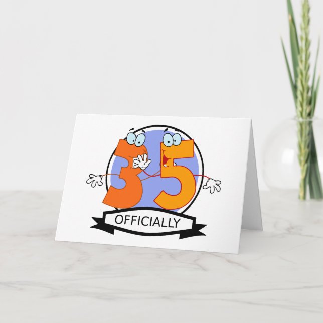 Offiziell 35 Geburtstagsbanner Karte (Vorderseite)