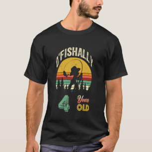 Offiziell 4 Jahre alt 4 Jahre alter Fisch 4. Gebur T-Shirt