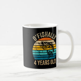 Offiziell 4 Jahre altes Shirt 4. Geburtstag Vintag Kaffeetasse