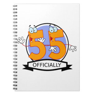 Offiziell 55 Geburtstagsbanner Notizblock
