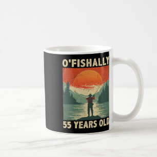 Offiziell 55 Jahre alt 1969 Angeln Fischer 55. Kaffeetasse