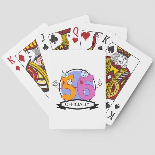Offiziell 56 Geburtstagsbanner Spielkarten (Rückseite)