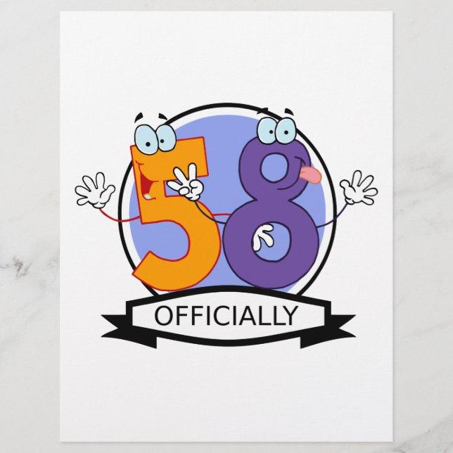 Offiziell 58 Geburtstagsbanner (Vorderseite)