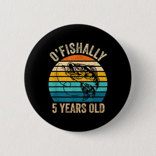Offiziell 5 Jahre altes Shirt 5. Geburtstag Vintag Button