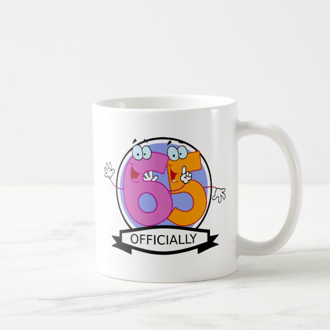 Offiziell 65 Geburtstags-Fahne Kaffeetasse (Rechts)