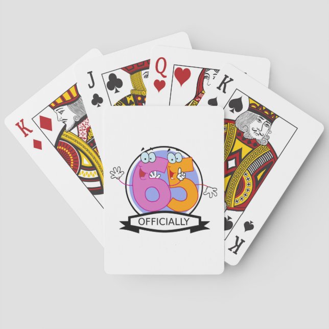 Offiziell 65 Geburtstagsbanner Spielkarten (Rückseite)
