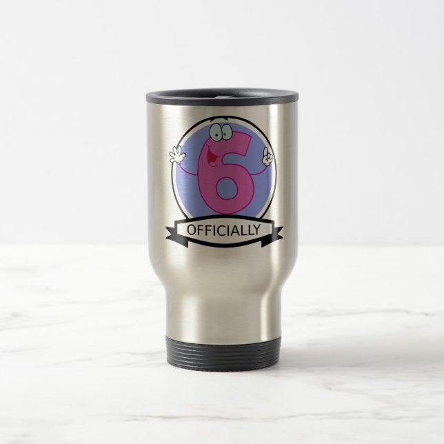 Offiziell 6 Geburtstagsbanner Reisebecher (Mittel)