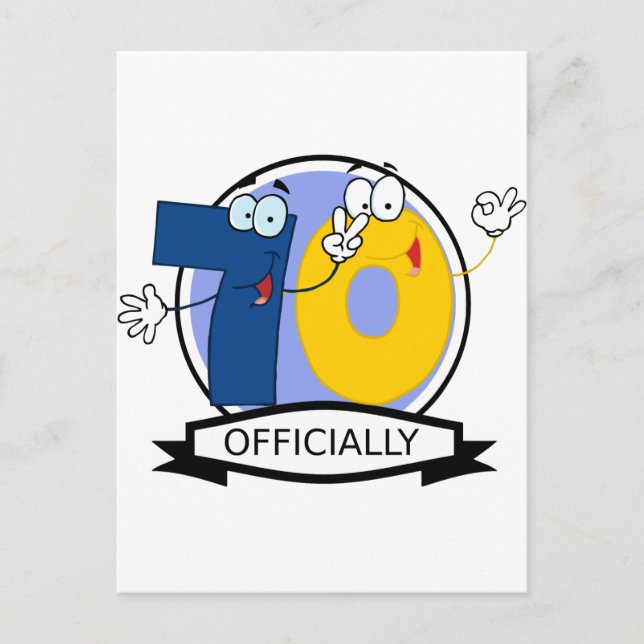 Offiziell 70 Geburtstagsbanner Postkarte (Vorderseite)