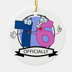 Offiziell 76 Geburtstagsbanner Keramikornament