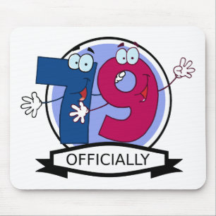 Offiziell 79 Geburtstagsbanner Mousepad