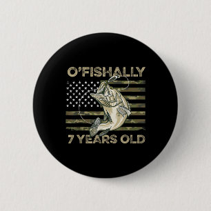 Offiziell 7 Jahre altes Shirt 7. Geburtstag Us Fla Button