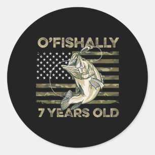 Offiziell 7 Jahre altes Shirt 7. Geburtstag Us Fla Runder Aufkleber