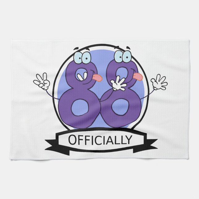 Offiziell 88 Geburtstagsbanner Geschirrtuch (Horizontal)