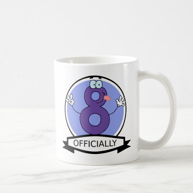 Offiziell 8 Geburtstagsbanner Kaffeetasse (Rechts)