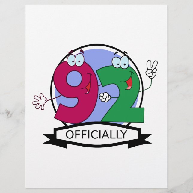 Offiziell 92 Geburtstagsbanner (Vorderseite)
