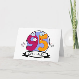 Offiziell 95 Geburtstagsbanner Karte