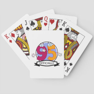 Offiziell 95 Geburtstagsbanner Spielkarten