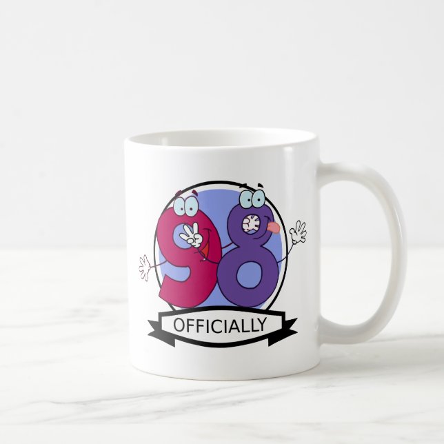 Offiziell 98 Geburtstagsbanner. Tasse (Rechts)