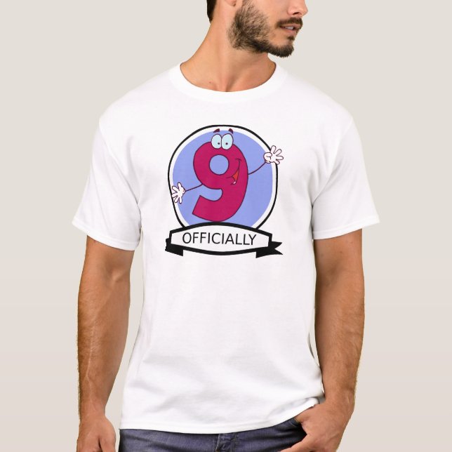 Offiziell 9 Geburtstagsbanner T-Shirt (Vorderseite)