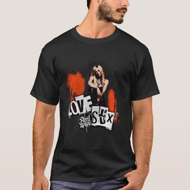 Offiziell Avril Lavigne Liebe Sux Foto T-Shirt (Vorderseite)
