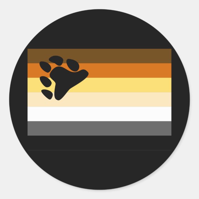 OFFIZIELL BEAR PRIDE FLAG RUNDER AUFKLEBER (Vorderseite)
