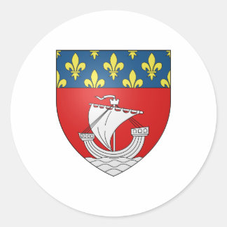Offiziell Blason Paris Coat Heraldry Symbol Frankr Runder Aufkleber