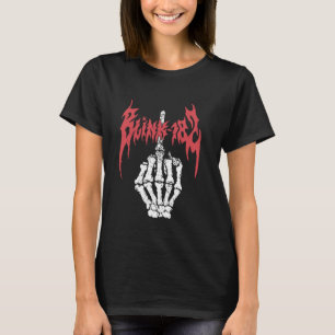 Offiziell Blink 182 Skeleton Finger T-Shirt