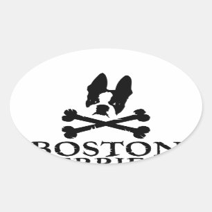 Offiziell Boston Terriers Rock Merch Ovaler Aufkleber