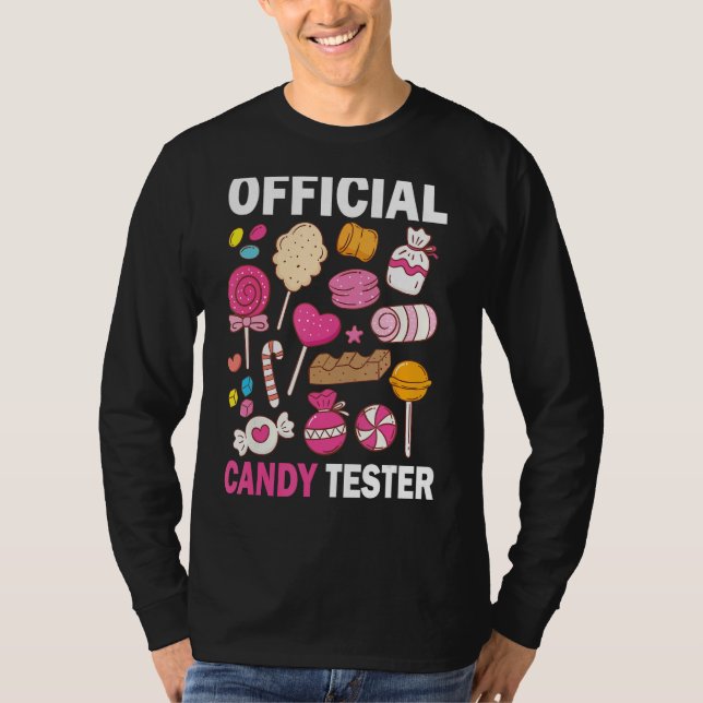 Offiziell Candy Tester Cool Candy Lollipop Hallowe T-Shirt (Vorderseite)