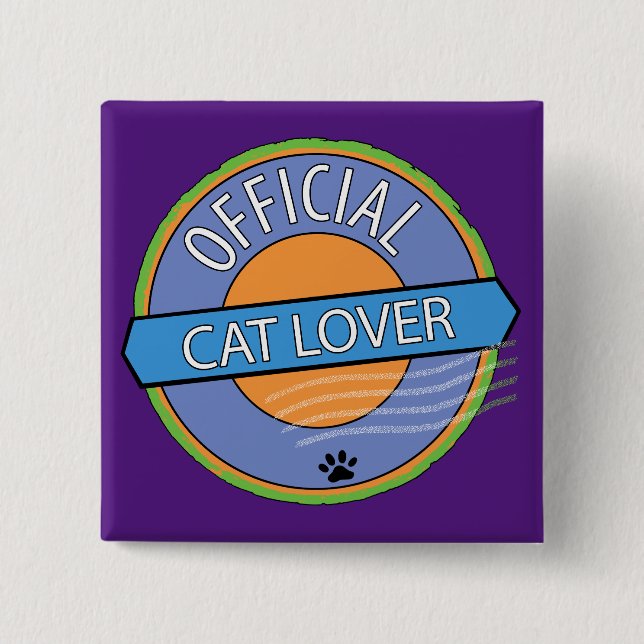 Offiziell Cat Lover Button (Vorderseite)