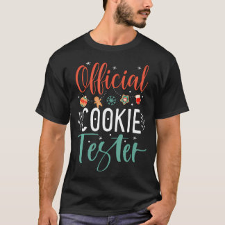 Offiziell Cookie Tester Funny Christmas Couples Ma T-Shirt