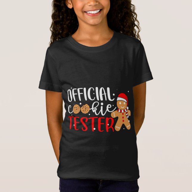 Offiziell Cookie Tester Gingerbread Mann Weihnacht T-Shirt (Vorderseite)