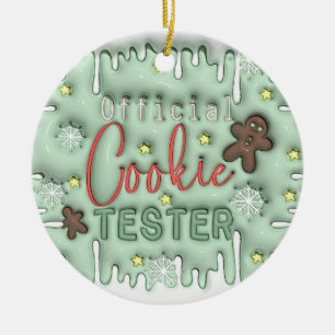 "Offiziell Cookie Tester Ornament" Keramik Ornament