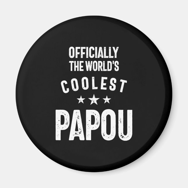 Offiziell die Coolste Papou der Welt | Father Gift Magnet (Vorne)