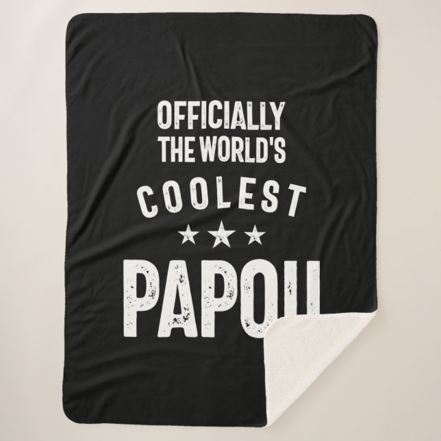 Offiziell die Coolste Papou der Welt | Father Gift Sherpadecke (Vorderseite)