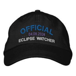 Offiziell Eclipse Watcher Fun Sprichwort Black Bestickte Baseballkappe
