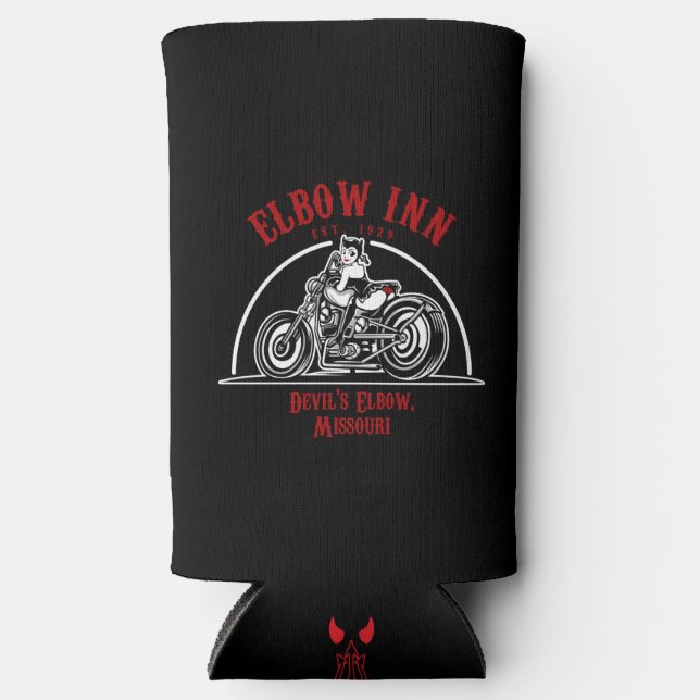 Offiziell Elbow Inn® Biker Lucy Slim Can Cooler Selters Dosenkühler (Vorderseite)